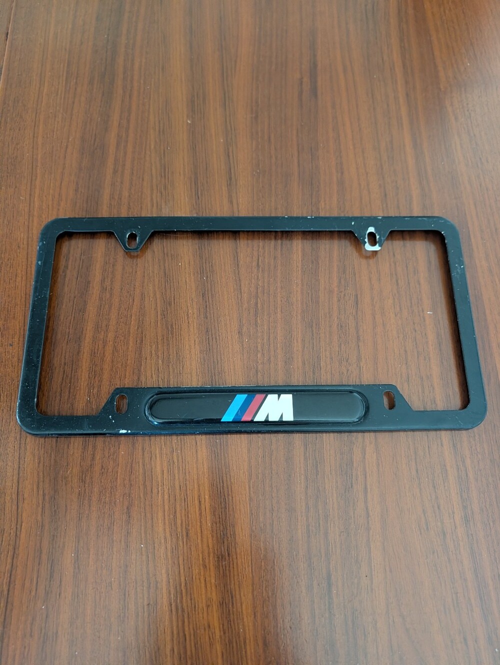 BMW M Series Black License Plate Frame Pre Owned With Wear